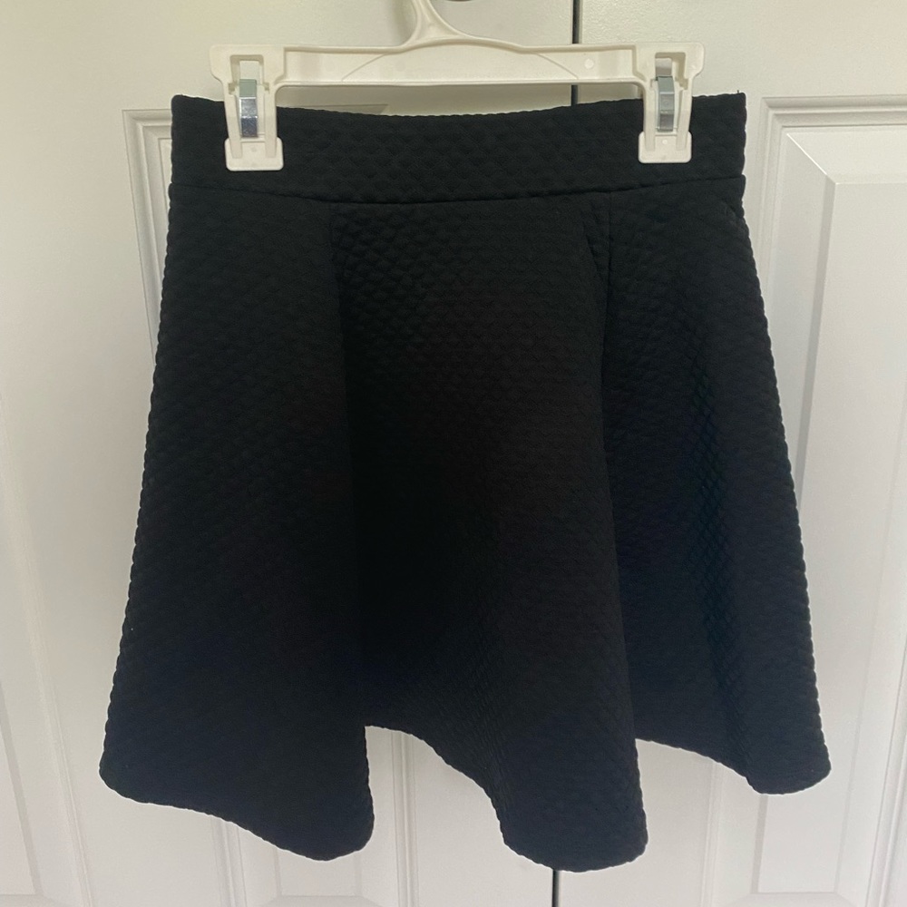 H&M Divided Black High Waisted Skater Skirt